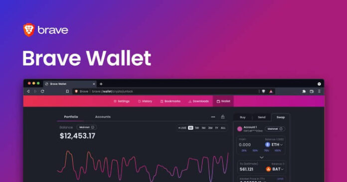 Navegador Brave lanzó billetera nativa