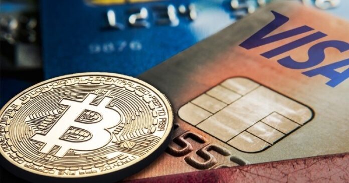 Aumento el uso de tarjetas de crédito Visa respaldadas por criptomonedas