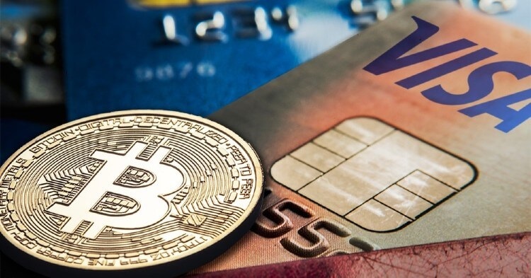 Aumento el uso de tarjetas de crédito Visa respaldadas por criptomonedas